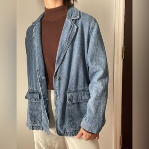 90’s vintage Tudor court denim blazer / jacket